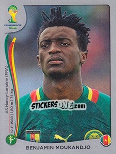 Sticker Benjamin Moukandjo - FIFA World Cup Brazil 2014. Platinum edition n. 105 - Panini