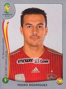 Sticker Pedro Rodríguez - FIFA World Cup Brazil 2014. Platinum edition n. 124 - Panini