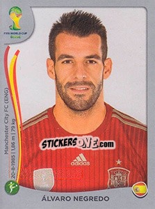 Sticker Álvaro Negredo - FIFA World Cup Brazil 2014. Platinum edition n. 126 - Panini