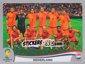 Sticker Team - FIFA World Cup Brazil 2014. Platinum edition n. 128 - Panini