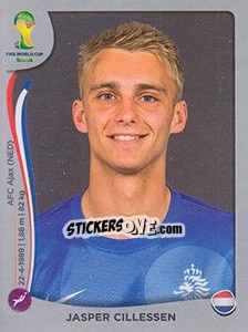 Sticker Jasper Cillessen - FIFA World Cup Brazil 2014. Platinum edition n. 129 - Panini