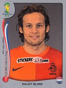 Sticker Daley Blind - FIFA World Cup Brazil 2014. Platinum edition n. 134 - Panini