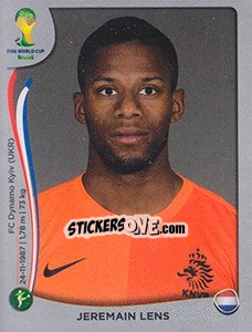 Sticker Jeremain Lens - FIFA World Cup Brazil 2014. Platinum edition - Panini