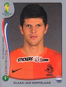 Sticker Klaas-Jan Huntelaar - FIFA World Cup Brazil 2014. Platinum edition n. 144 - Panini