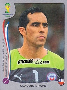 Sticker Claudio Bravo - FIFA World Cup Brazil 2014. Platinum edition n. 148 - Panini