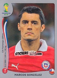 Sticker Marcos González - FIFA World Cup Brazil 2014. Platinum edition - Panini