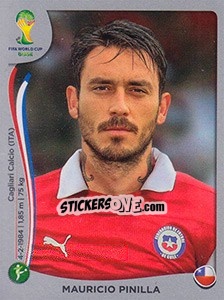 Figurina Mauricio Pinilla - FIFA World Cup Brazil 2014. Platinum edition - Panini