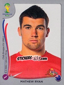 Sticker Mathew Ryan - FIFA World Cup Brazil 2014. Platinum edition n. 167 - Panini