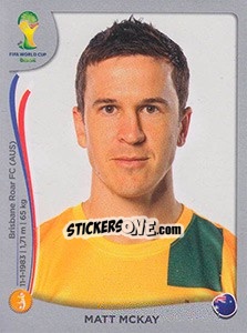 Sticker Matt McKay - FIFA World Cup Brazil 2014. Platinum edition - Panini