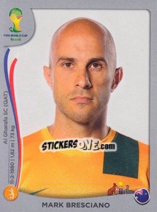 Sticker Mark Bresciano - FIFA World Cup Brazil 2014. Platinum edition - Panini