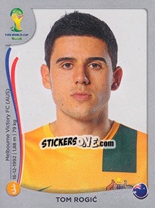 Sticker Tom Rogic - FIFA World Cup Brazil 2014. Platinum edition n. 177 - Panini