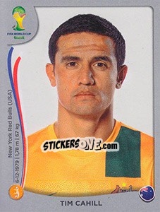 Sticker Tim Cahill - FIFA World Cup Brazil 2014. Platinum edition n. 178 - Panini