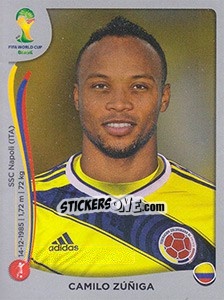 Cromo Camilo Zuniga - FIFA World Cup Brazil 2014. Platinum edition - Panini