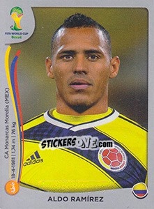 Sticker Aldo Ramirez - FIFA World Cup Brazil 2014. Platinum edition - Panini