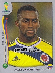 Sticker Jackson Martinez - FIFA World Cup Brazil 2014. Platinum edition n. 201 - Panini