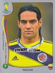 Sticker Falcao - FIFA World Cup Brazil 2014. Platinum edition n. 202 - Panini