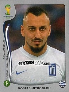 Figurina Kostas Mitroglou - FIFA World Cup Brazil 2014. Platinum edition - Panini