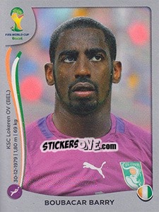 Sticker Boubacar Barry - FIFA World Cup Brazil 2014. Platinum edition n. 224 - Panini