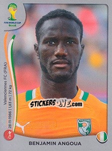 Cromo Benjamin Angoua - FIFA World Cup Brazil 2014. Platinum edition - Panini