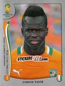 Figurina Cheick Tiote - FIFA World Cup Brazil 2014. Platinum edition - Panini