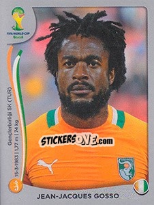 Sticker Jean-Jacques Gosso - FIFA World Cup Brazil 2014. Platinum edition - Panini