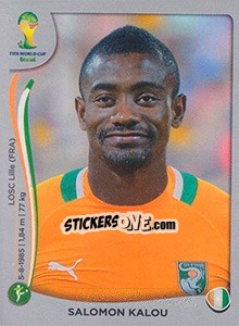 Sticker Salomon Kalou - FIFA World Cup Brazil 2014. Platinum edition n. 237 - Panini