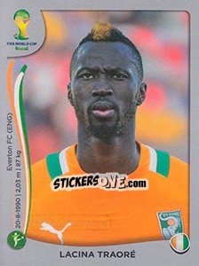 Sticker Lacina Traore - FIFA World Cup Brazil 2014. Platinum edition - Panini