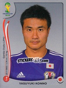 Sticker Yasuyuki Konno - FIFA World Cup Brazil 2014. Platinum edition n. 245 - Panini