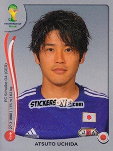 Sticker Atsuto Uchida - FIFA World Cup Brazil 2014. Platinum edition n. 246 - Panini