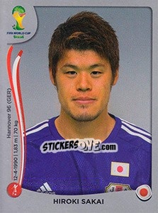 Sticker Hiroki Sakai - FIFA World Cup Brazil 2014. Platinum edition n. 249 - Panini