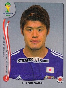 Figurina Hiroki Sakai - FIFA World Cup Brazil 2014. Platinum edition - Panini