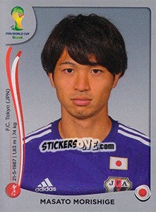 Sticker Masato Morishige - FIFA World Cup Brazil 2014. Platinum edition n. 250 - Panini
