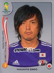 Sticker Yasuhito Endo - FIFA World Cup Brazil 2014. Platinum edition n. 251 - Panini