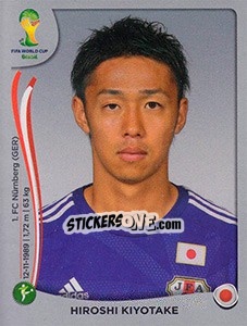 Sticker Hiroshi Kiyotake - FIFA World Cup Brazil 2014. Platinum edition n. 255 - Panini