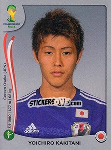 Sticker Yoichiro Kakitani - FIFA World Cup Brazil 2014. Platinum edition n. 258 - Panini