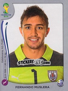 Sticker Fernando Muslera - FIFA World Cup Brazil 2014. Platinum edition n. 262 - Panini