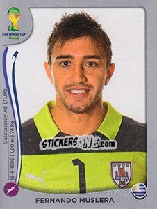 Figurina Fernando Muslera - FIFA World Cup Brazil 2014. Platinum edition - Panini