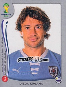 Sticker Diego Lugano - FIFA World Cup Brazil 2014. Platinum edition n. 263 - Panini
