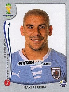 Sticker Maxi Pereira - FIFA World Cup Brazil 2014. Platinum edition n. 265 - Panini