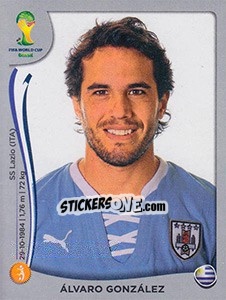 Cromo Alvaro Gonzalez - FIFA World Cup Brazil 2014. Platinum edition - Panini