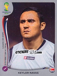 Sticker Keylor Navas - FIFA World Cup Brazil 2014. Platinum edition n. 281 - Panini