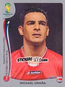 Sticker Michael Umana - FIFA World Cup Brazil 2014. Platinum edition n. 283 - Panini