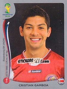 Sticker Cristian Gamboa - FIFA World Cup Brazil 2014. Platinum edition n. 284 - Panini