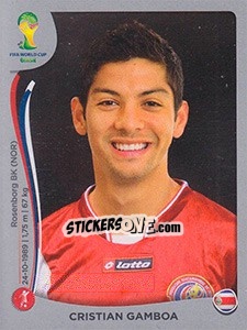 Sticker Cristian Gamboa - FIFA World Cup Brazil 2014. Platinum edition - Panini