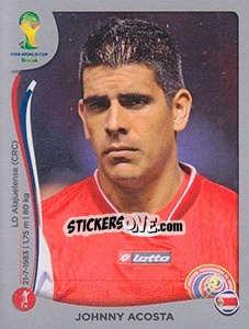 Sticker Johnny Acosta - FIFA World Cup Brazil 2014. Platinum edition n. 285 - Panini