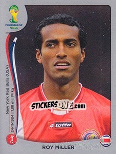 Sticker Roy Miller - FIFA World Cup Brazil 2014. Platinum edition n. 287 - Panini