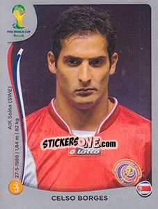 Sticker Celso Borges - FIFA World Cup Brazil 2014. Platinum edition n. 291 - Panini