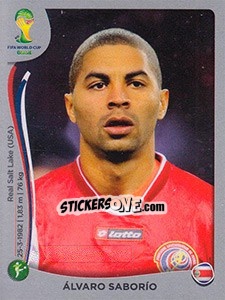 Sticker Alvaro Saborio - FIFA World Cup Brazil 2014. Platinum edition n. 297 - Panini