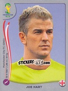 Sticker Joe Hart - FIFA World Cup Brazil 2014. Platinum edition n. 300 - Panini