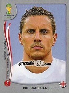 Sticker Phil Jagielka - FIFA World Cup Brazil 2014. Platinum edition n. 304 - Panini